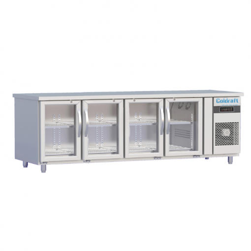 Tủ Bàn Đông ColdRaft CR-BD2260K 4 Cánh Kính 450 lít